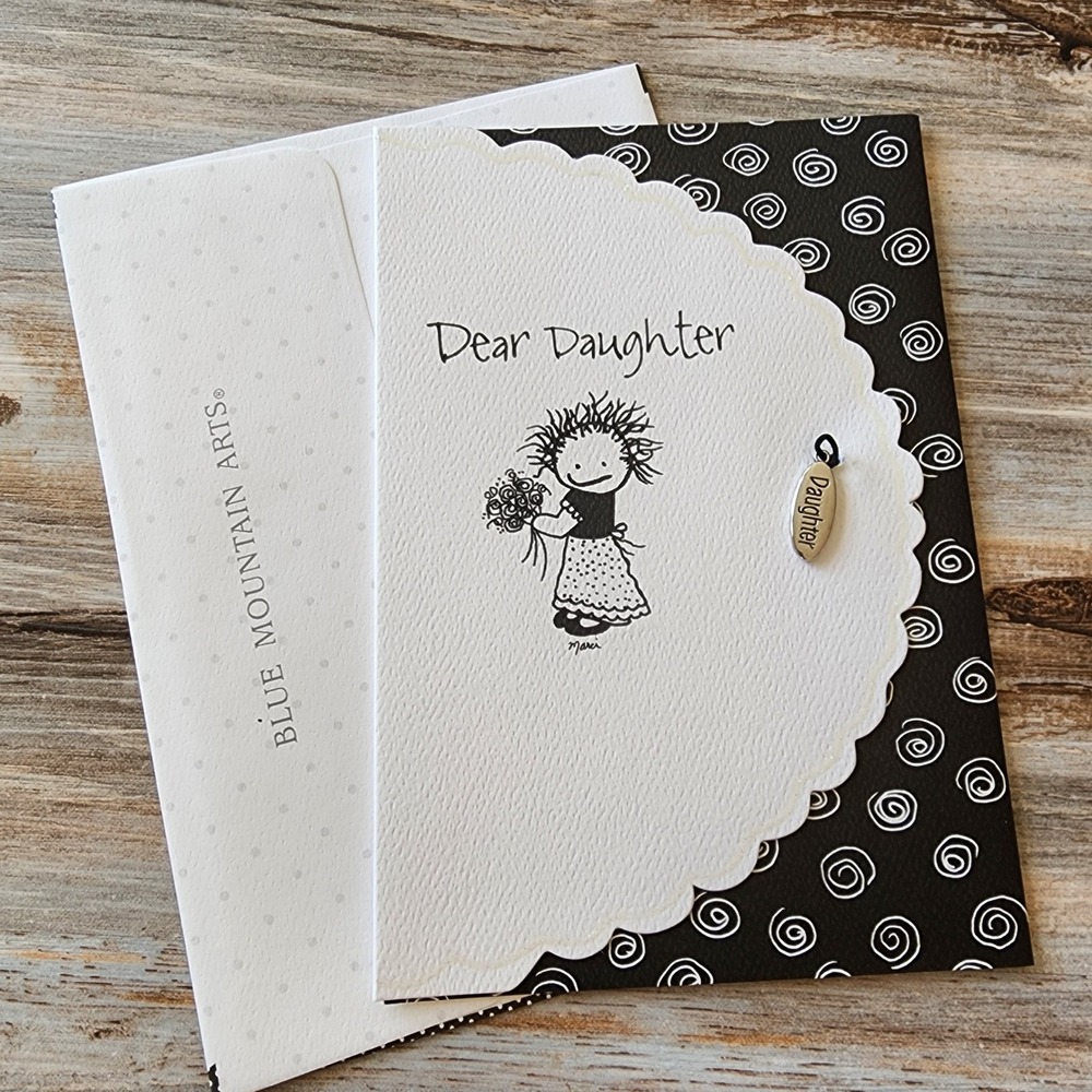 Blue Mountain Arts Dear Daughter Greeting Card with Keepsake Metal Charm Marci